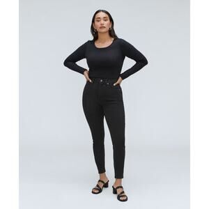NWT Everlane The Curvy Way-High Skinny Jean Organic Cotton Size 25 Black